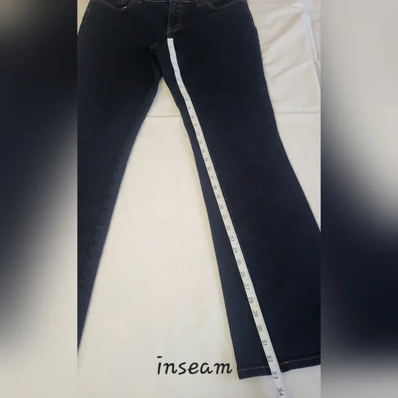 Banana Republic Curvy Fit Mid-Rise Bootcut Dark Wash Denim Blue Jeans size 31 - Picture 10 of 11